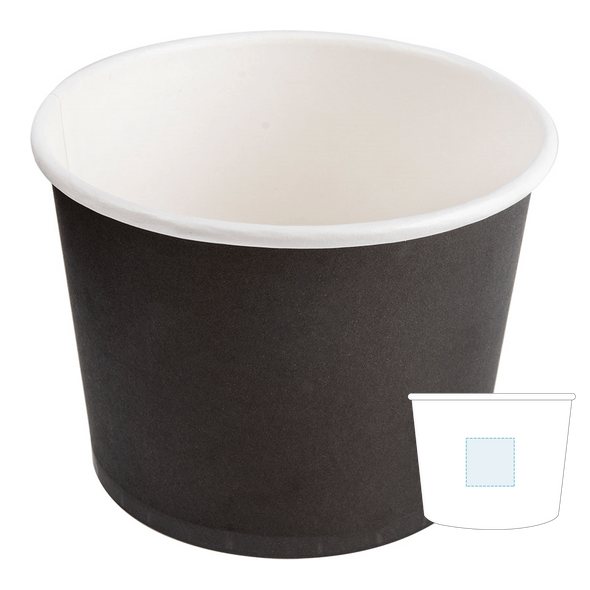 Schwarzer Pappbecher